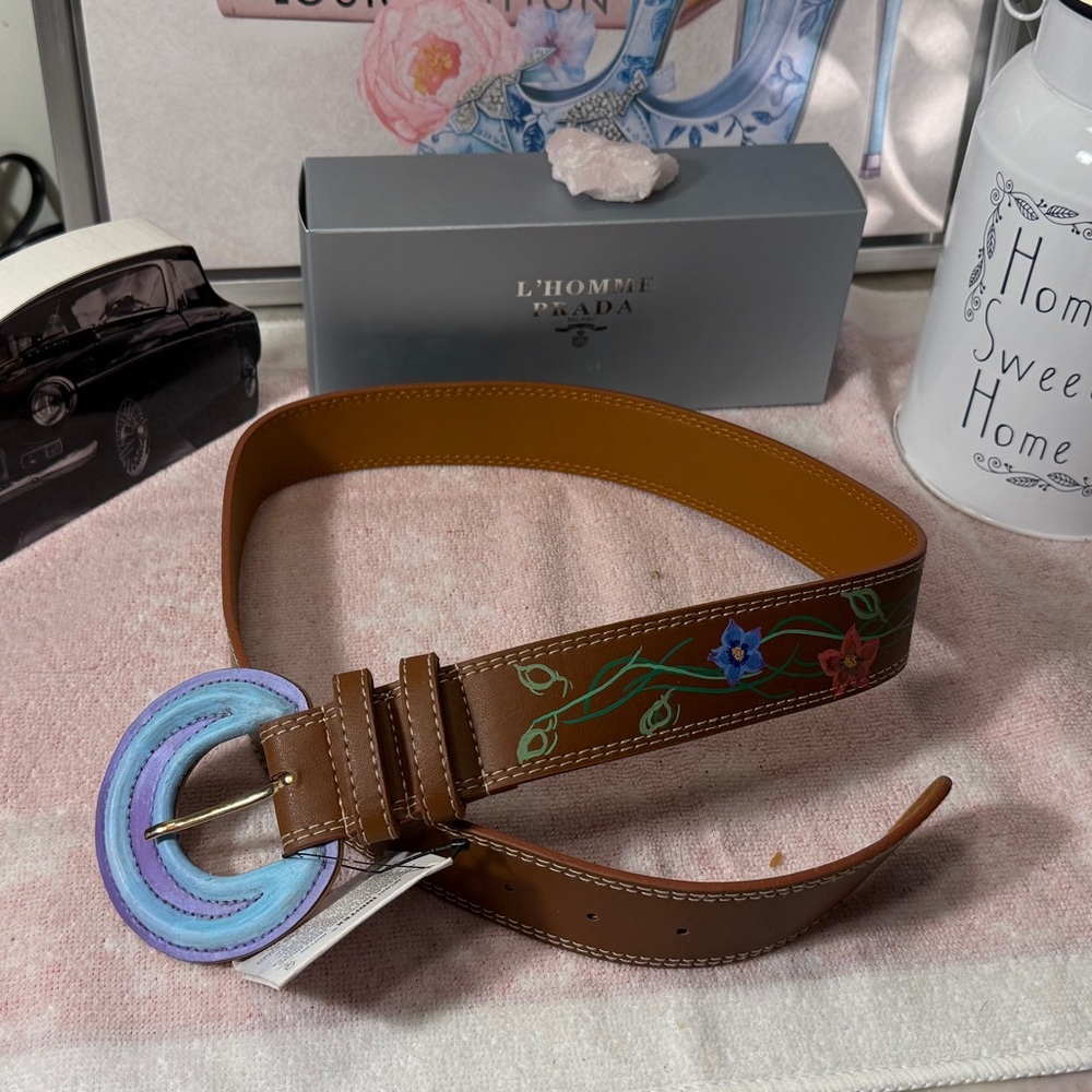 Brown belt, hand painted